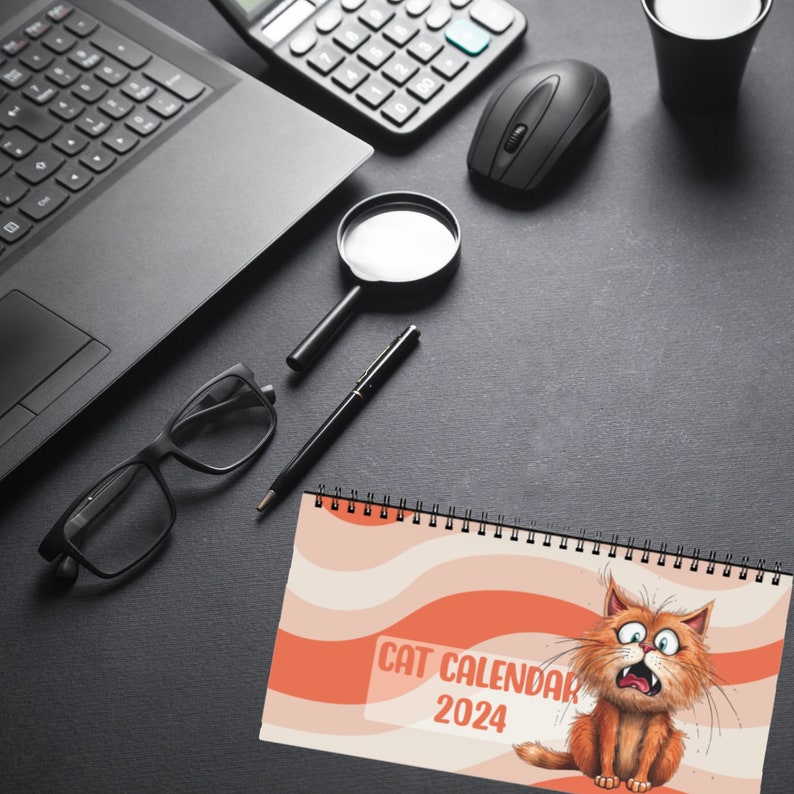cute-cat-desk-calendar-cat-lover-gift-cat-mom-gift-2024-grid