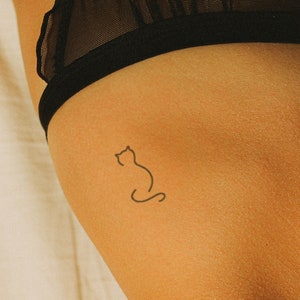 Cat - Natural Temporary Tattoo | 2-week tattoo | Semi-permanent tattoos