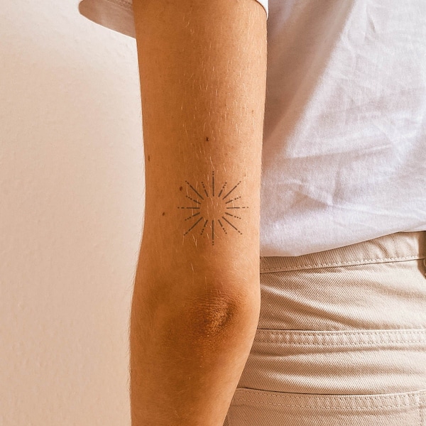 Sun Temporary Tattoo Etsy