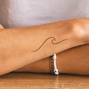 Big Wave - Natural Temporary Tattoo | 2-week tattoo | Semi-permanent tattoos