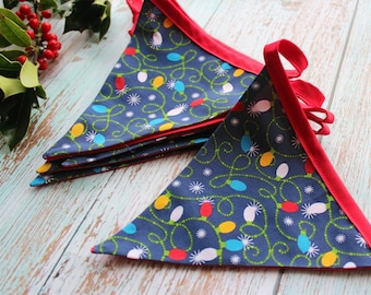 Christmas Fairy Lights Bunting: Holiday Garland Decoration
