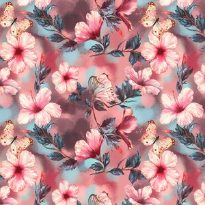 Fabric/Fabric sold by the meter: Harmonious floral (Jersey - Minky - Bamboo lycra - Swim)
