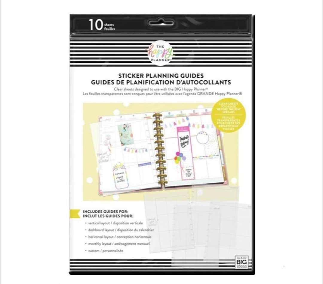 MAMBI – Happy Planner – Big - Clear Sticker Planning Guide - Etsy UK