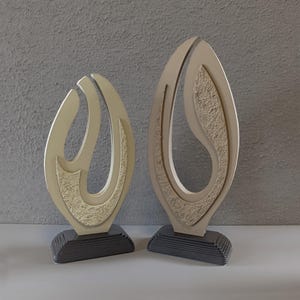 Handcrafted Geometric Wooden Sculptures – Modern Abstract Art Pieces, Natural Wood Decor, Unique Home Accents