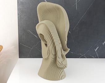 3D-Skulptur aus Holz: Modernes abstraktes Dekor, Farben anpassbar