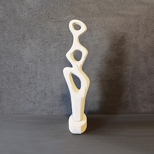 Abstract Wood Sculpture: Modern Geometric Home Decor