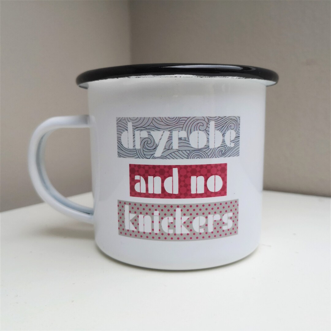 Dryrobe and No Knickers Block Text... Enamel Mug Etsy