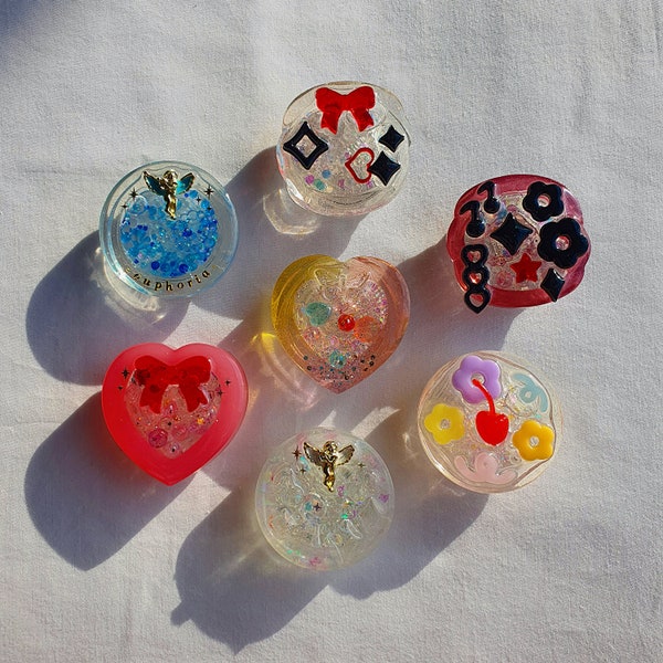 OLLOK-BOLLOK shaker 2 popsockets - resin, resin art, cute, griptok, phone grip, phone holder, kawaii, kpop, Korean style, birthday