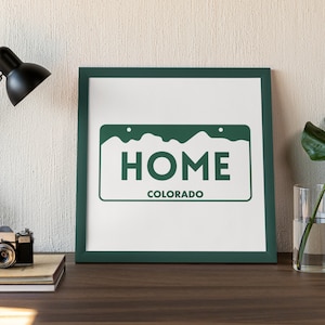 Colorado Home - Plaque d’immatriculation du Colorado, État du centenaire, Denver Colorado, PNG, téléchargement numérique, téléchargement instantané, natif du Colorado