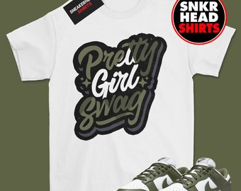 Swag, Shirt to Match Dunk Low Medium Olive Green DD1503-120 Matching Sneaker Tee