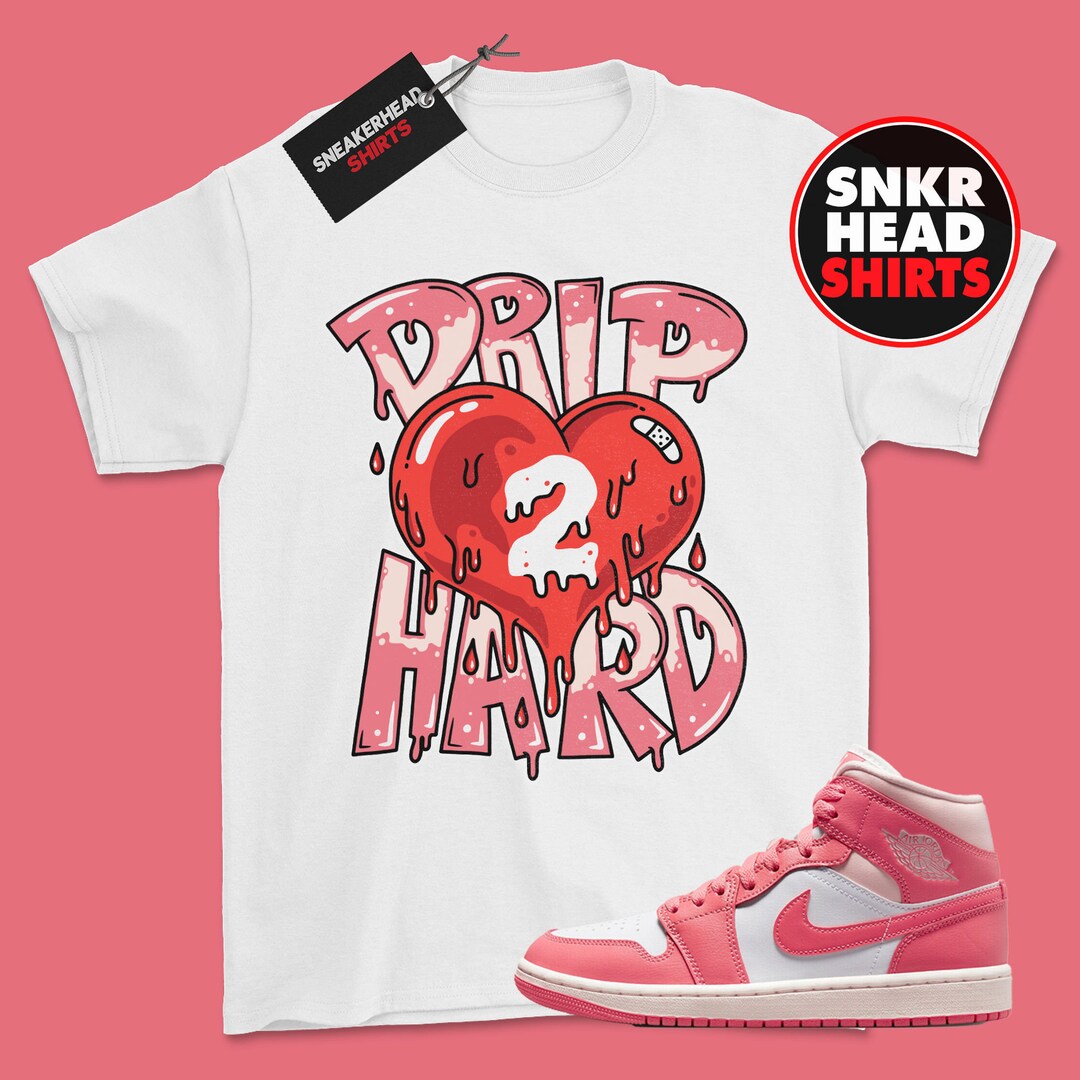 Drip Shirt to Match Jordan 1 Mid Strawberries & Cream - Etsy