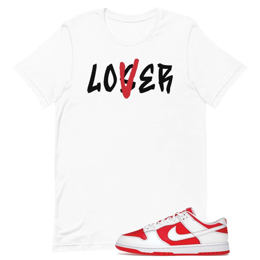 T shirt for Dunk Low White University Red Championship Red St | Etsy