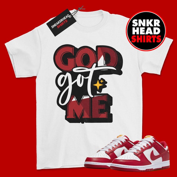 Got Me, Shirt to Match Dunk Low USC Gym Red White DD1391-602 Matching Sneaker Tee