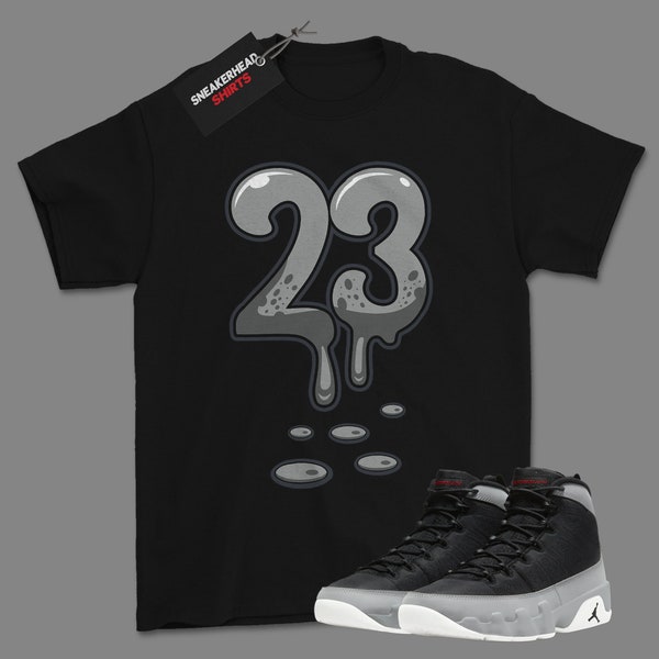 23, Jordan 9 Retro Particle Grey CT8019-060 Matching Sneaker Shirt