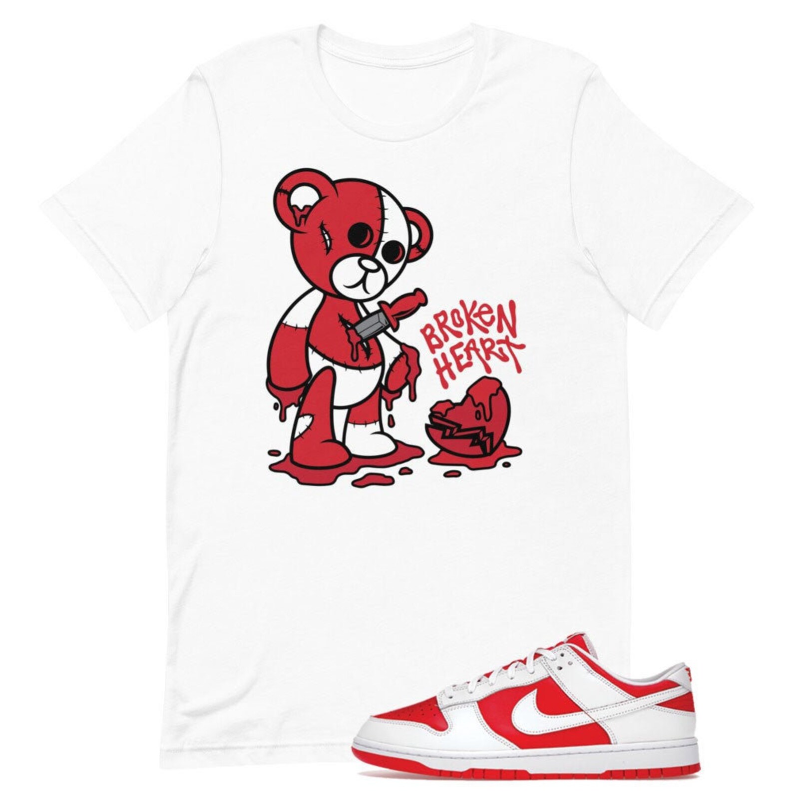 dunk low gym red shirt