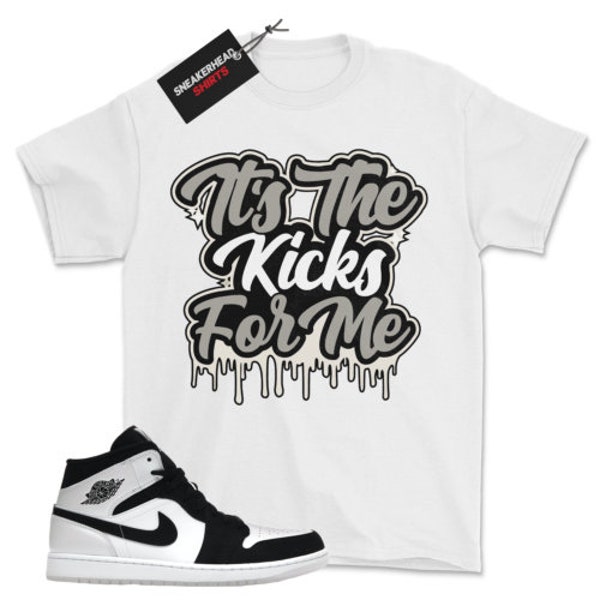 Camisa a juego Jordan 1 Mid Diamond Shorts Black White DH6933-100 Matching Sneaker Tee Kicks