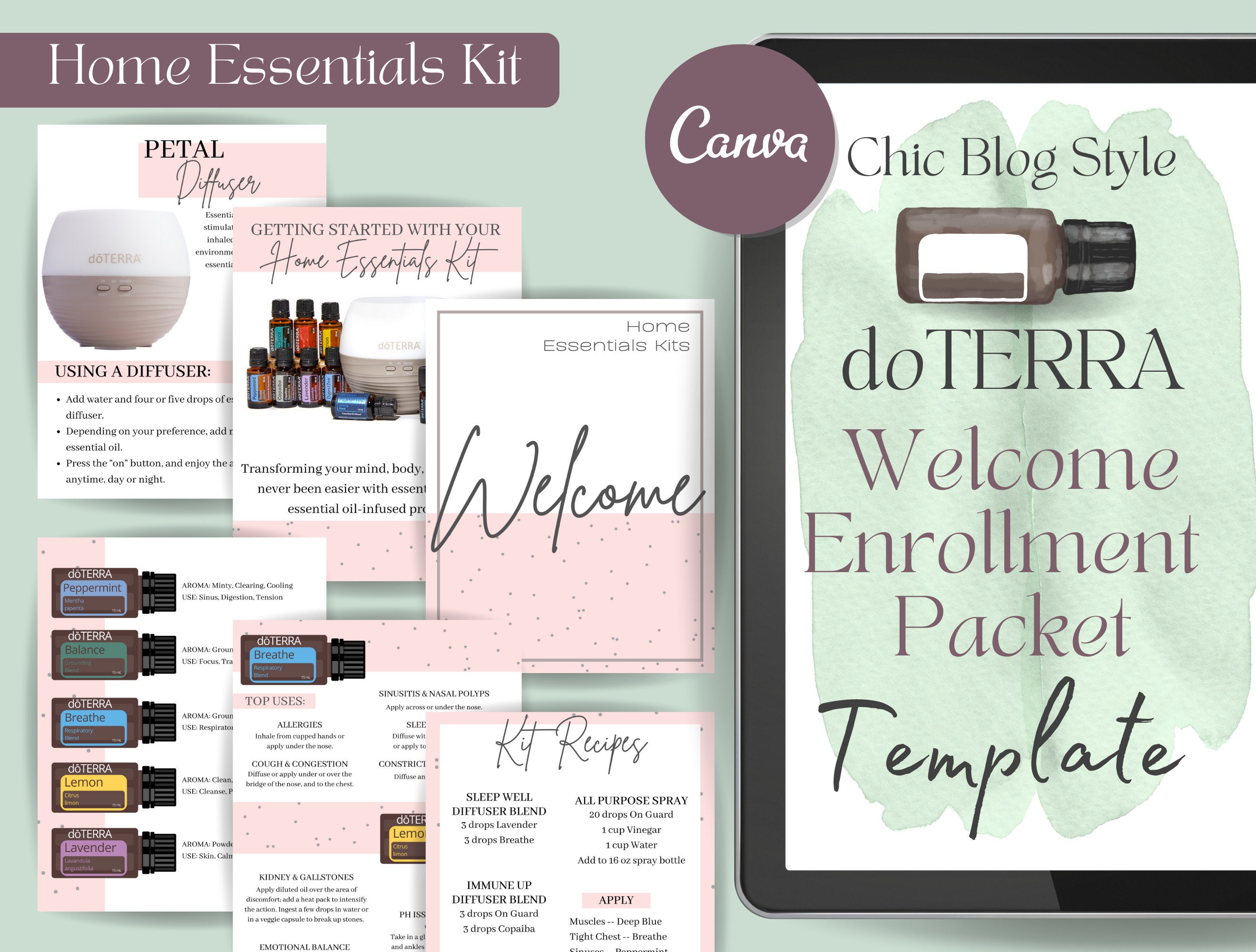 Doterra Home Essentials Enrollment Kit Booklet Doterra Etsy UK