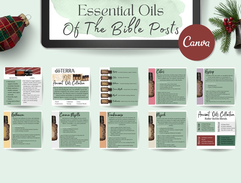 Doterra Social Media, Doterra Oils of the Bible Social Media Posts, Doterra Holiday Content