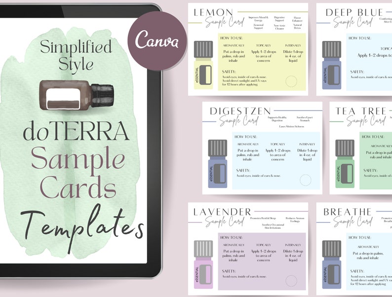 Doterra Essential Oil Sample Cards Essential Oil Sample Etsy