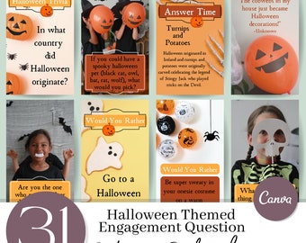 Bobines Instagram fiançailles Halloween : modèles Canva (téléchargement numérique)