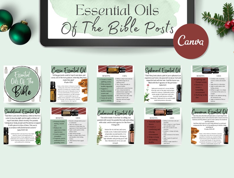 Doterra Social Media, Doterra Oils of the Bible Social Media Posts, Doterra Holiday Content