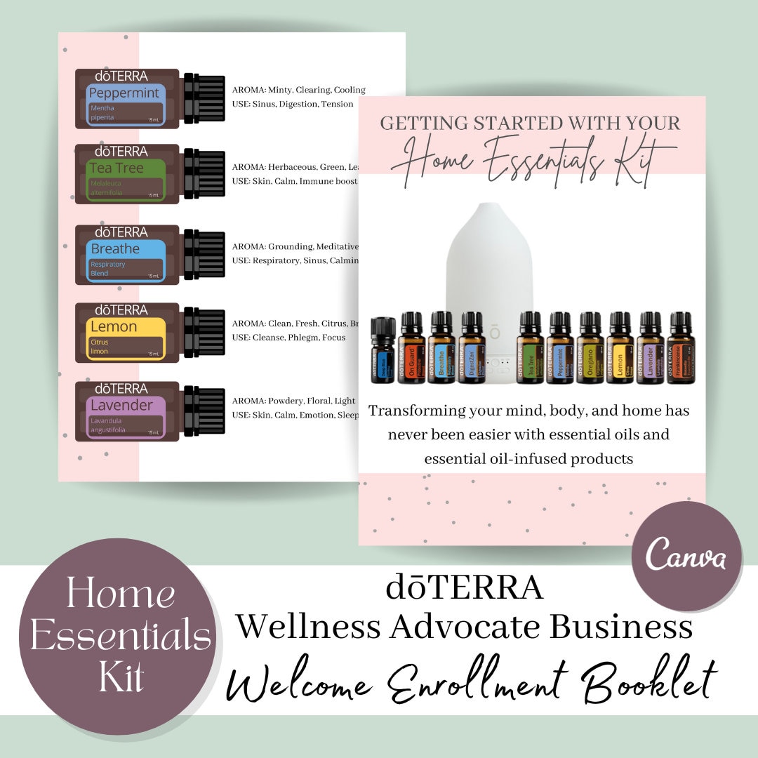 Doterra Home Essentials Enrollment Kit Booklet Doterra Etsy UK