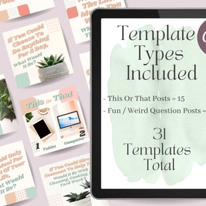 31 Social Media Engagement Posts: Canva Templates (digital Download) - Etsy