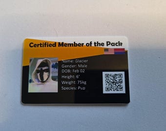 Pup ID card badge