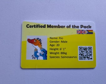 Furry ID card badge