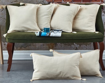 plain cream cushions