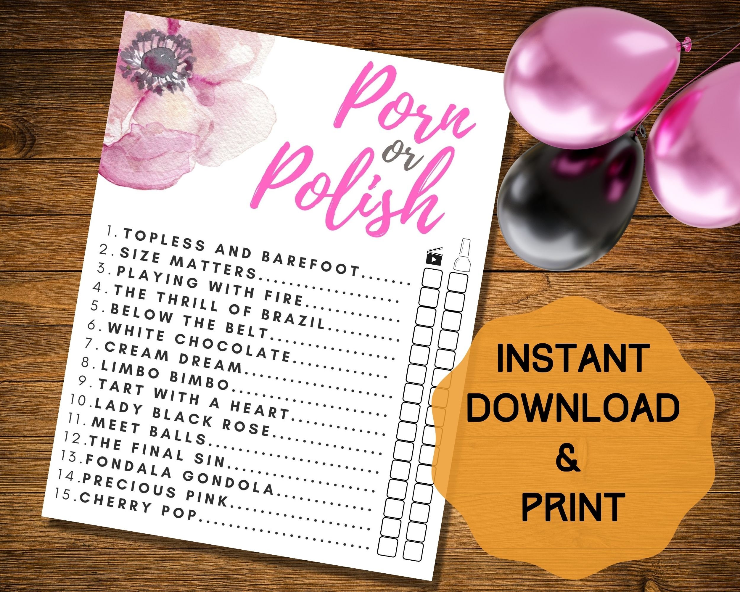 Bachelorette Party Game Printable, Bachelorette Party Game, Pink and ...