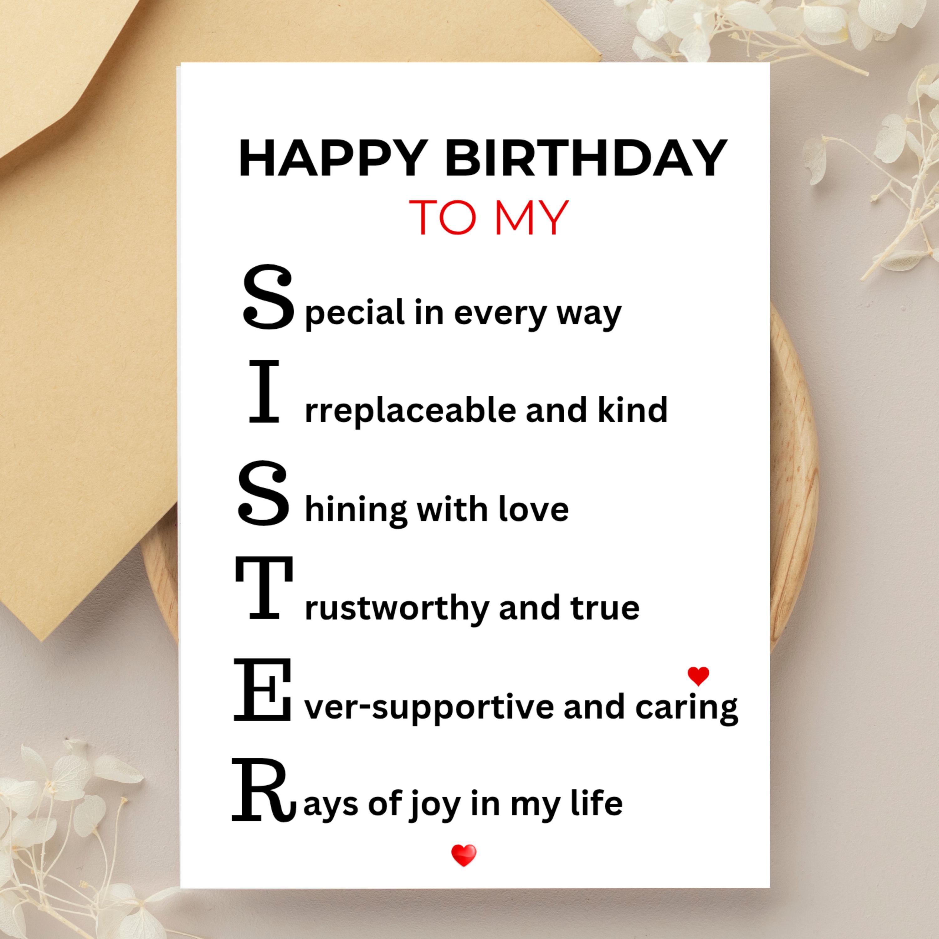Happy birthday sister quotes - Etsy België, image size:3000x3000