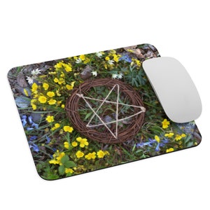 Work From Home Mouse pad Spring Pentagram