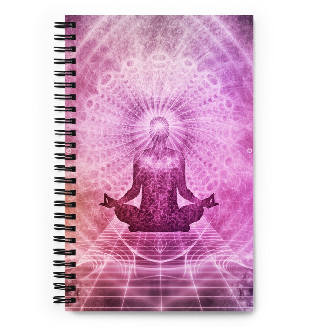 Spiral Notebook Meditation Design 140 Dotted Pages Blank Pages Notebook ...