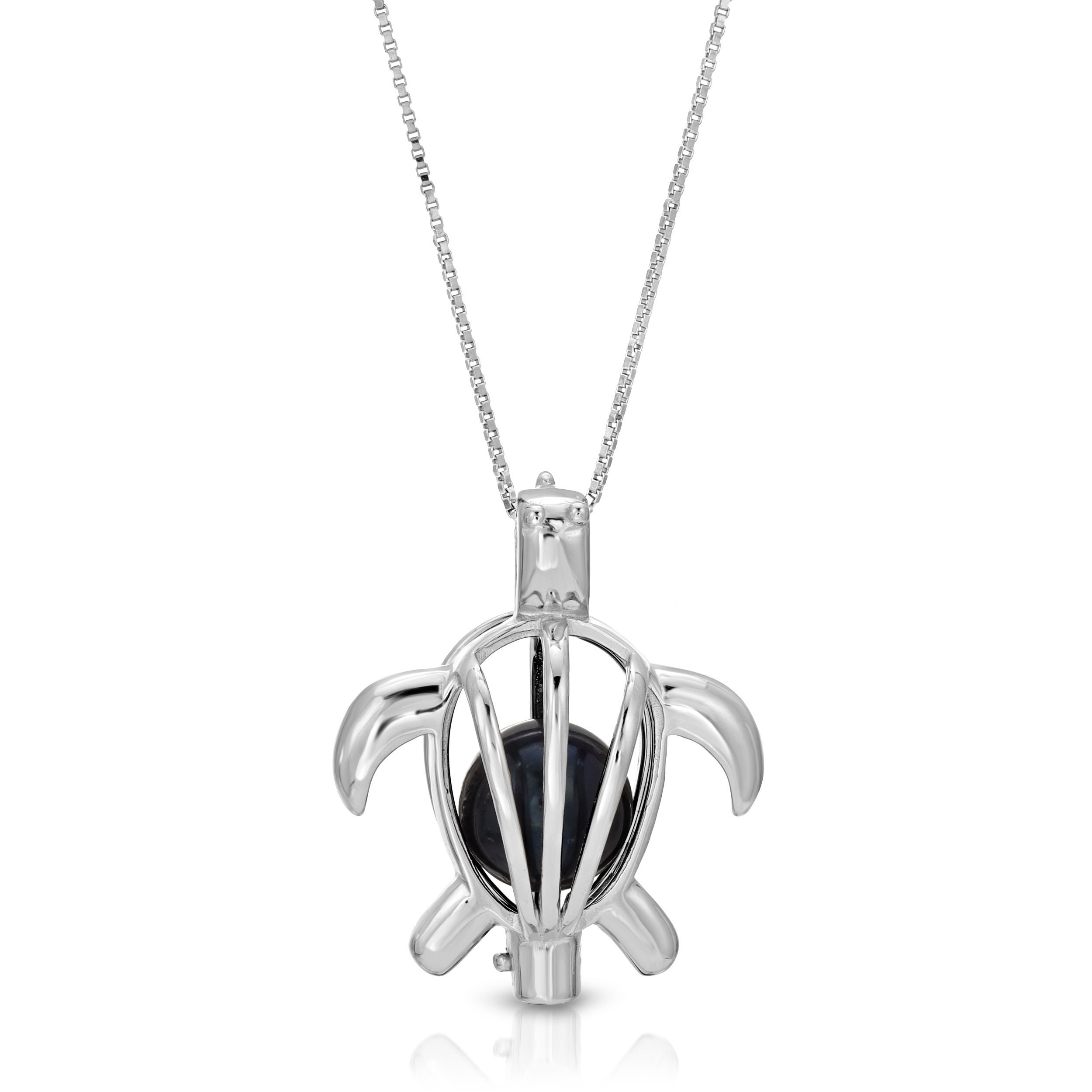 Turtle pearl cage best sale necklace