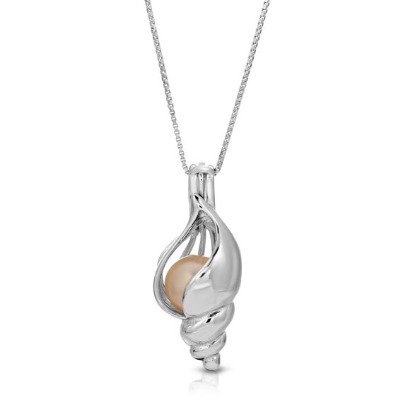 925 Sterling Silver Bird Pearl Cage Pendant as a Pearl Holder