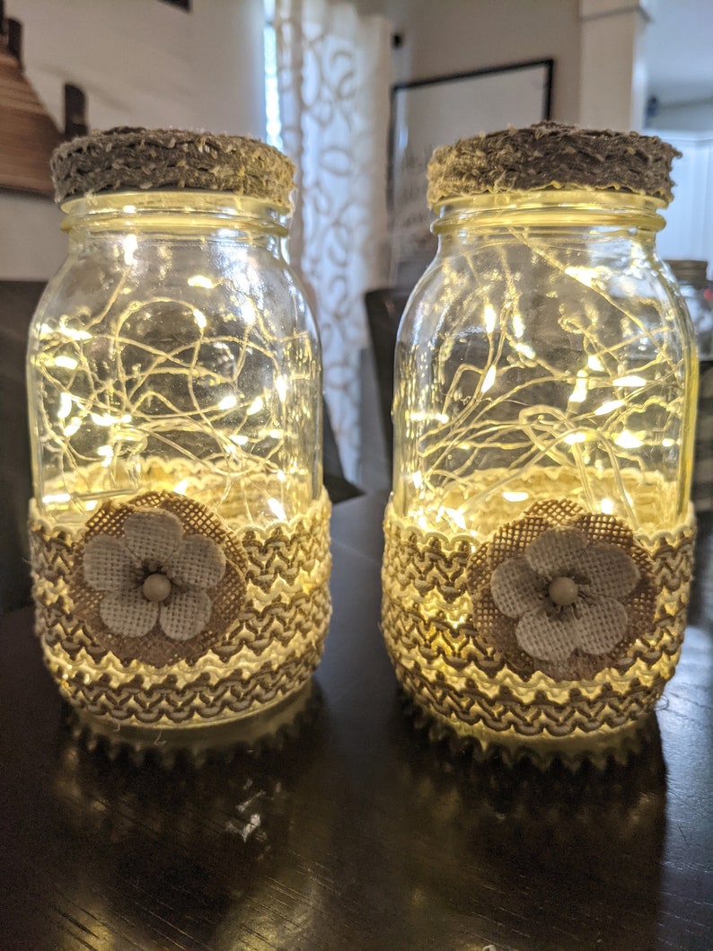 Light Up Mason Jar Centerpieces Niedliche Dekoration | Etsy