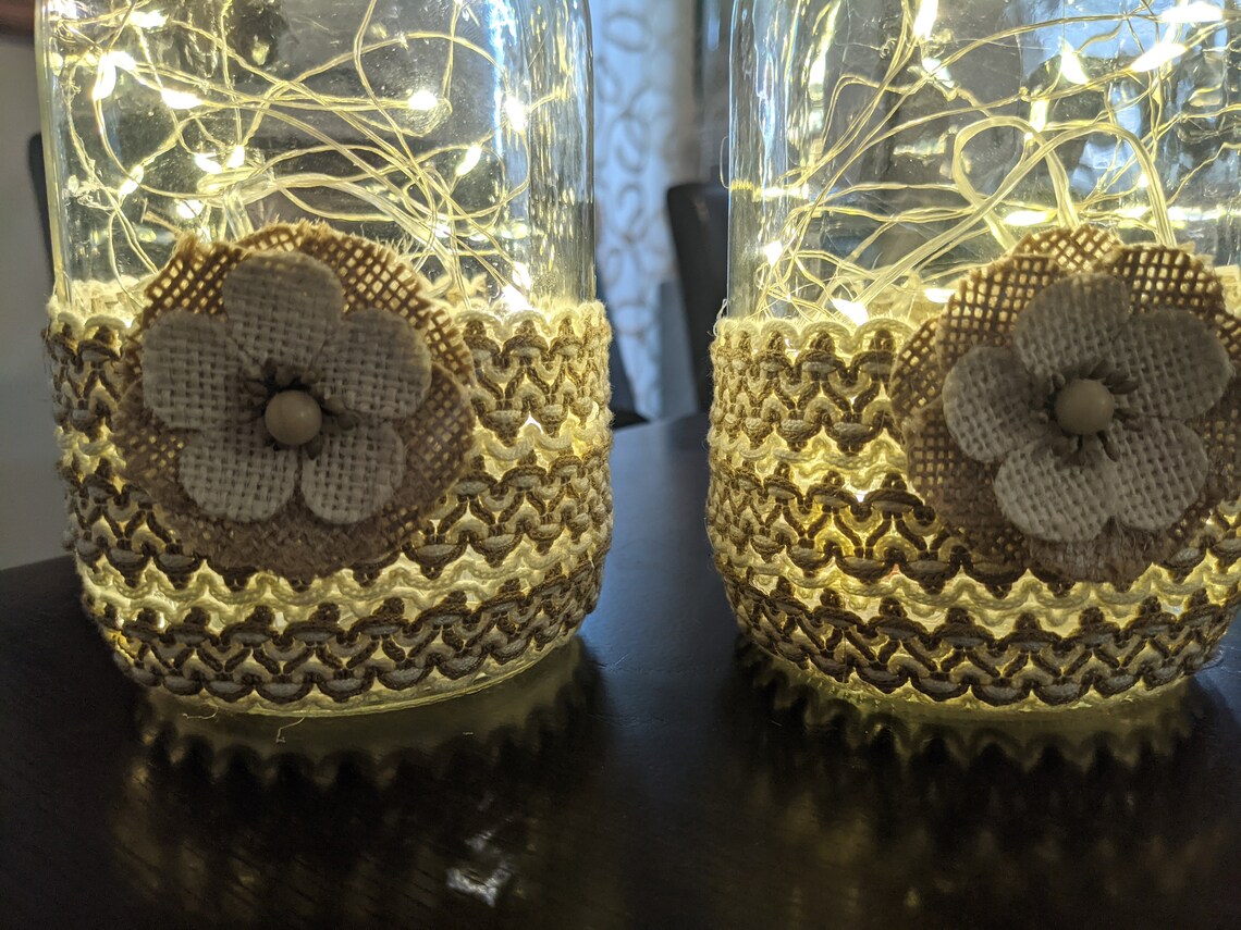 Light Up Mason Jar Centerpieces Niedliche Dekoration | Etsy