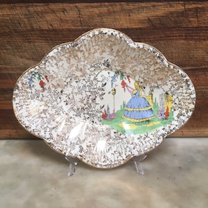 Gorgeous Vintage Empire England Crinoline Lady cake plate