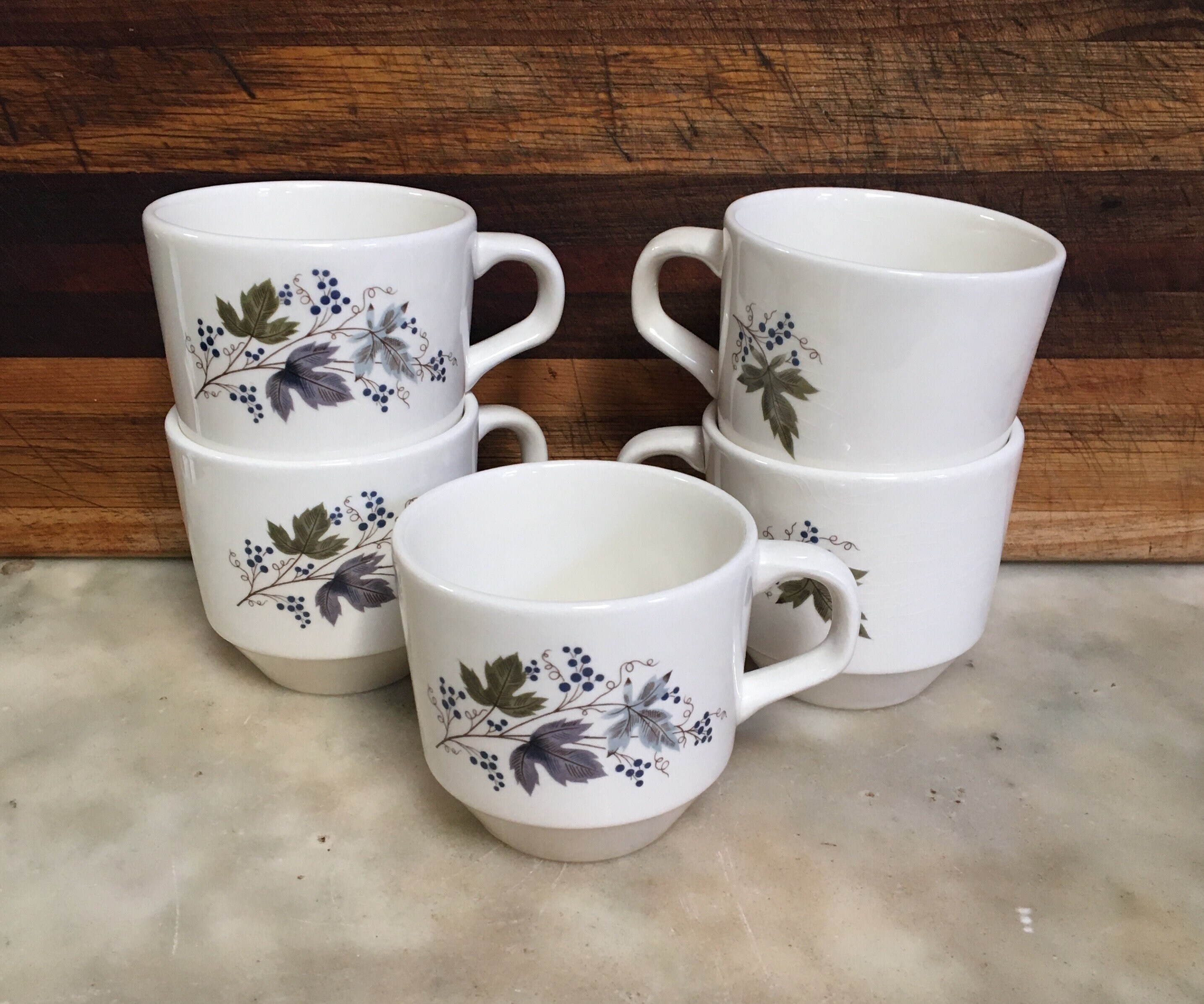 Crown Lynn Vintage Pattern 982 Tea Cups, New Zealand X 5 - Etsy