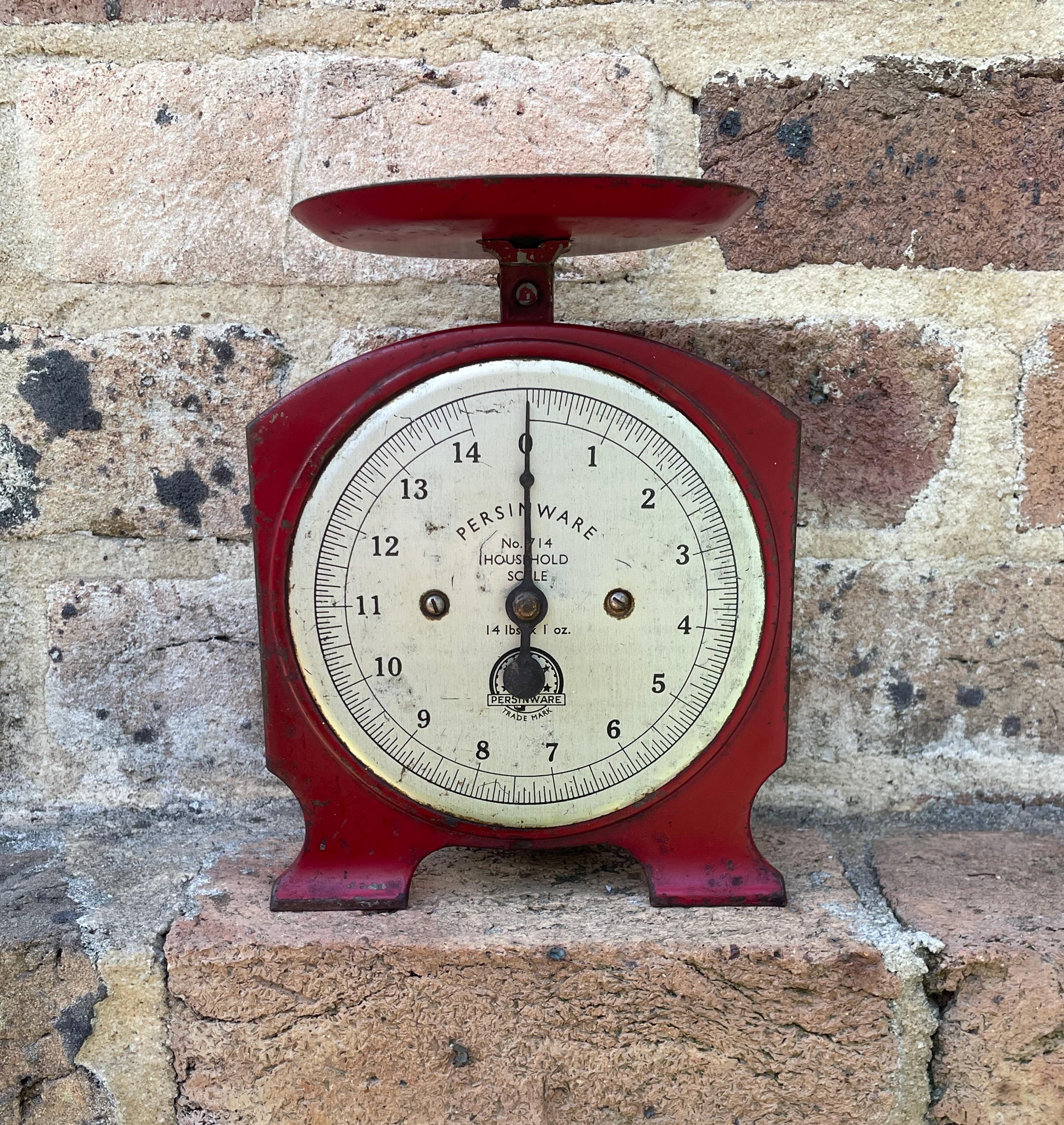 Vintage Red Persinware No. 714 Household Scale; Australian - Etsy