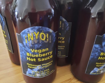 Homemade Vegan Blueberry Hot Sauce