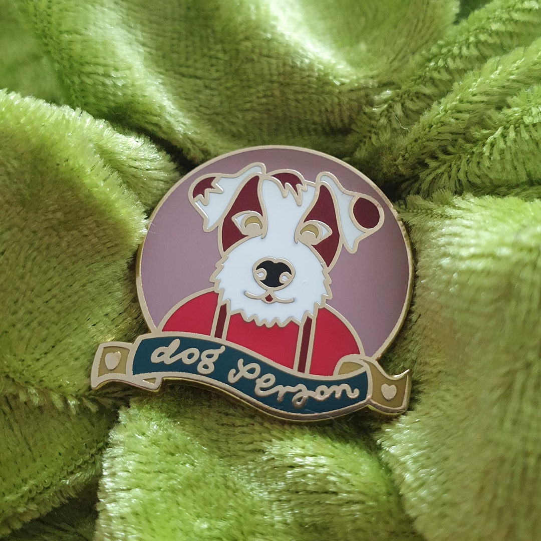 Dog Person Pin | Hard Enamel Pin | Badge | Cute Brooch | Lapel Pin ...