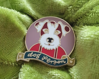 Dog Person Pin | Hard Enamel Pin | Badge | Cute brooch | Lapel pin | Gift for him | Gift for her | Dogs | Pet parent