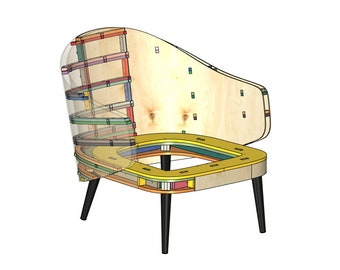 Fauteuil, modèle CAO (solide), modèle 3D, obj