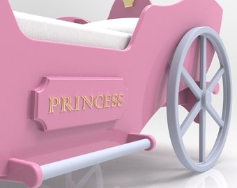 baby bed, Bed carriage, Princess, children's furniture, plans bed, Montessori, plans, CAD model, Nesting, drawings, Digital download