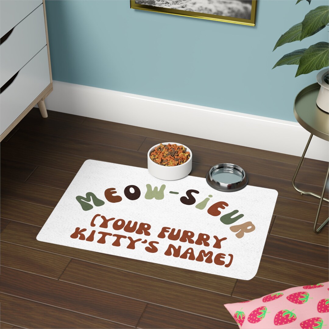 Personalized Halloween Themed Pet Mats Cat Mats Pet Food Etsy