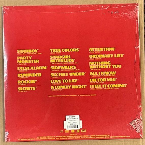 The Weeknd Starboy 2LP Red Limited Vinyl Record - Etsy