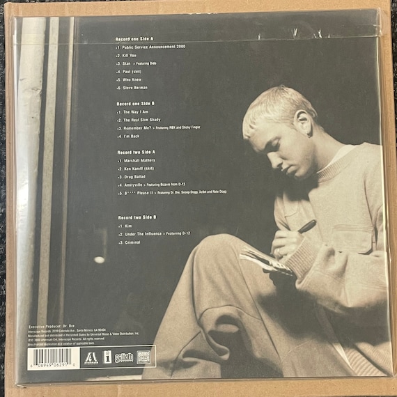 Eminem the Marshall Mathers LP 2LP Black Limited Vinyl Record