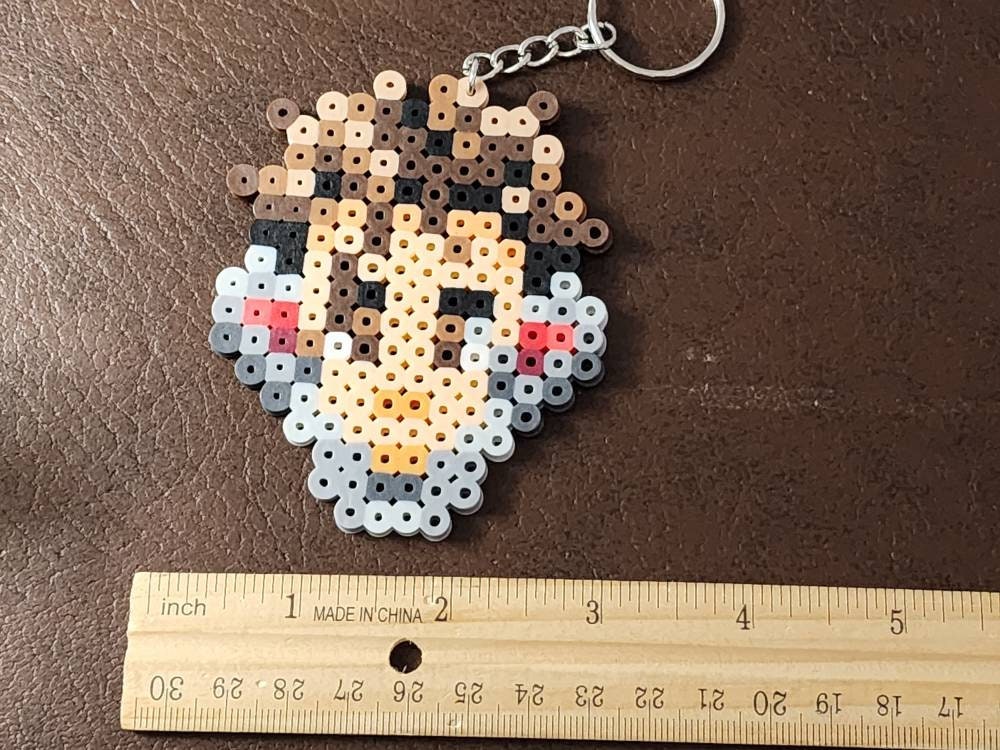 Custom Character Beaded Keychains Customizable Perler Beads Etsy